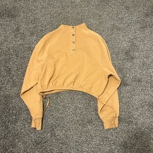 Mustard cropped hoodie